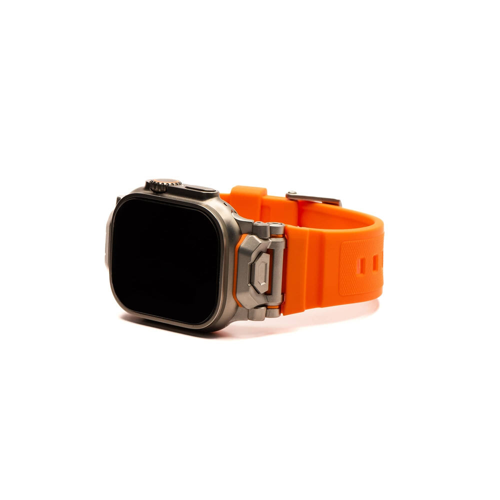 Silicone Pivot Band - For Apple Watch ULTRA - Orange - BluShark Straps