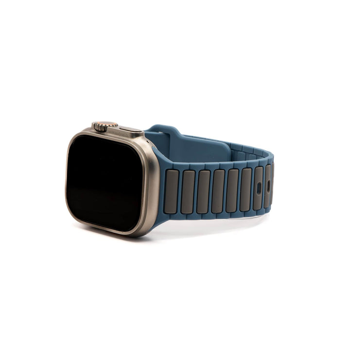 Silicone Ripple Band - For Apple Watch ULTRA - Slate & Gray - BluShark Straps