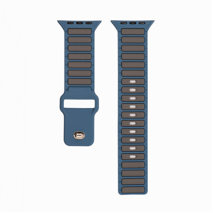 Silicone Ripple Band - For Apple Watch ULTRA - Slate & Gray - BluShark Straps