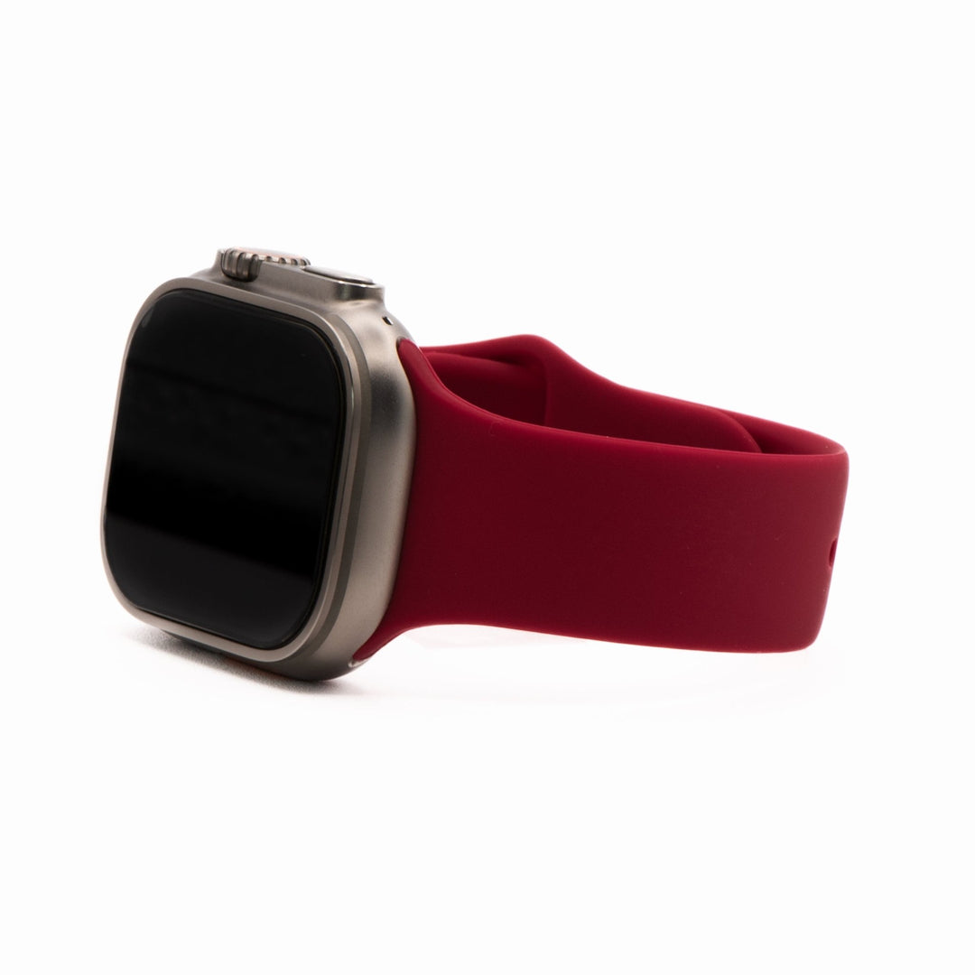 Silicone Solid Band - For Apple Watch - Apple Red - BluShark Straps