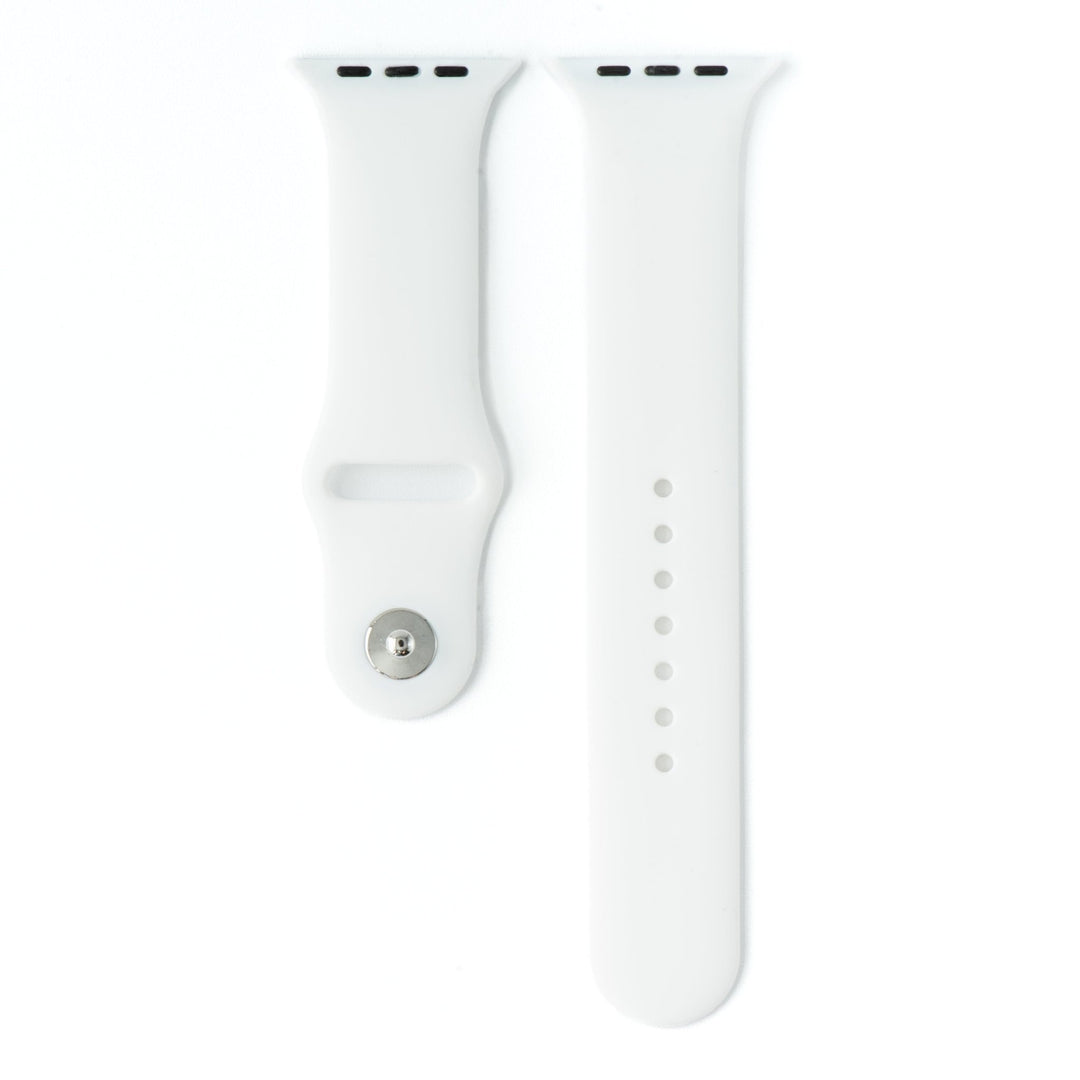 Silicone Solid Band - For Apple Watch - Snow White - BluShark Straps