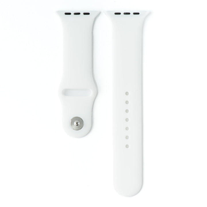 Silicone Solid Band - For Apple Watch - Snow White - BluShark Straps