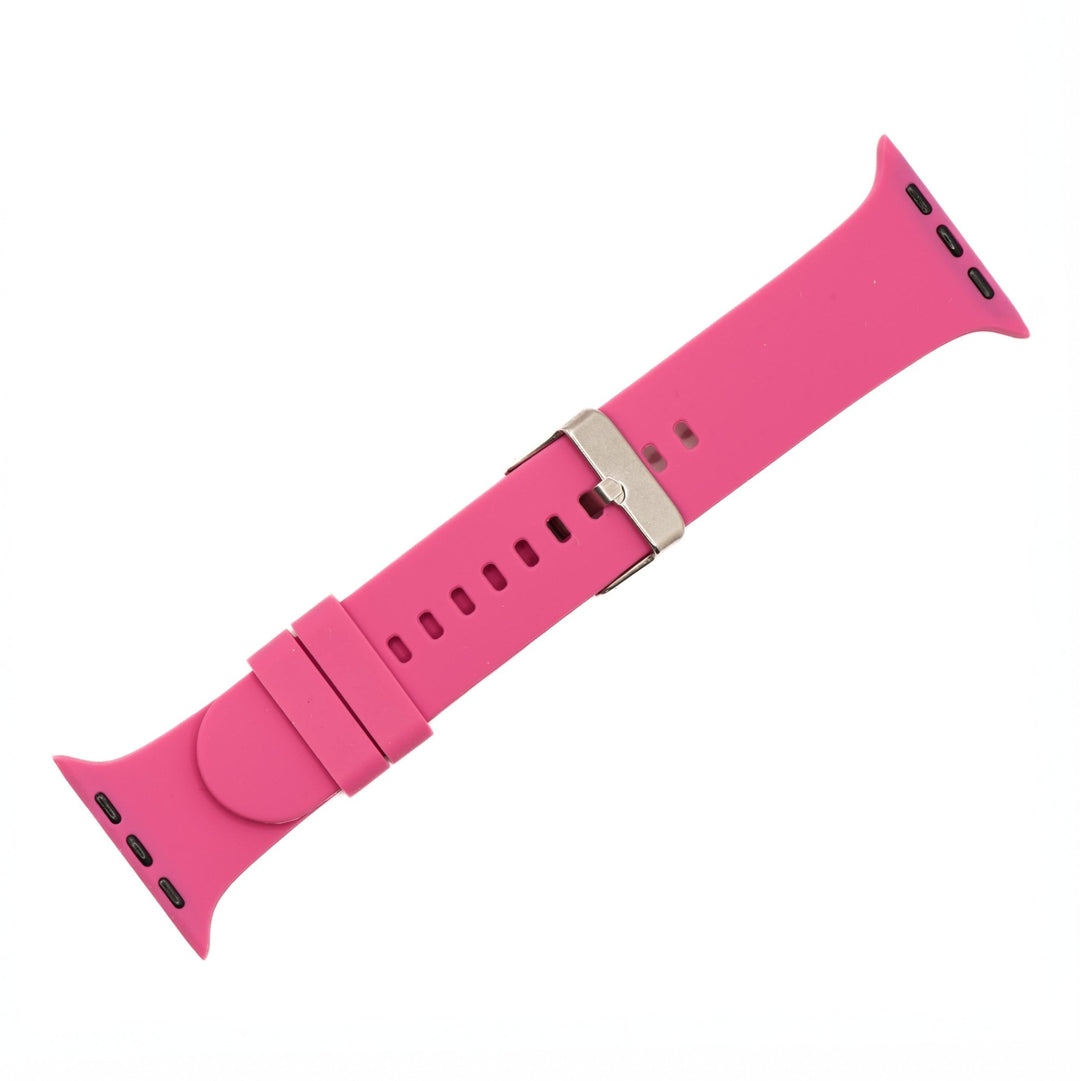 Silicone Solid Buckle Band - For Apple Watch - BMR Pink - BluShark Straps