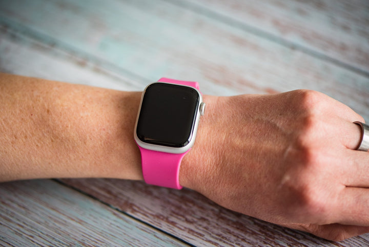 Silicone Solid Buckle Band - For Apple Watch - BMR Pink - BluShark Straps