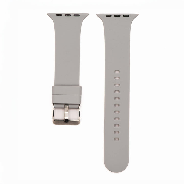 Silicone Solid Buckle Band - For Apple Watch - Gray - BluShark Straps