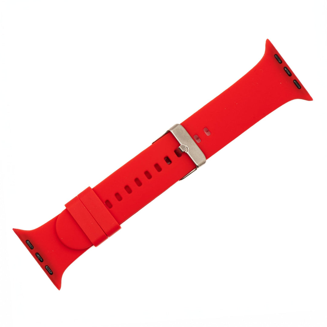 Silicone Solid Buckle Band - For Apple Watch - Red - BluShark Straps