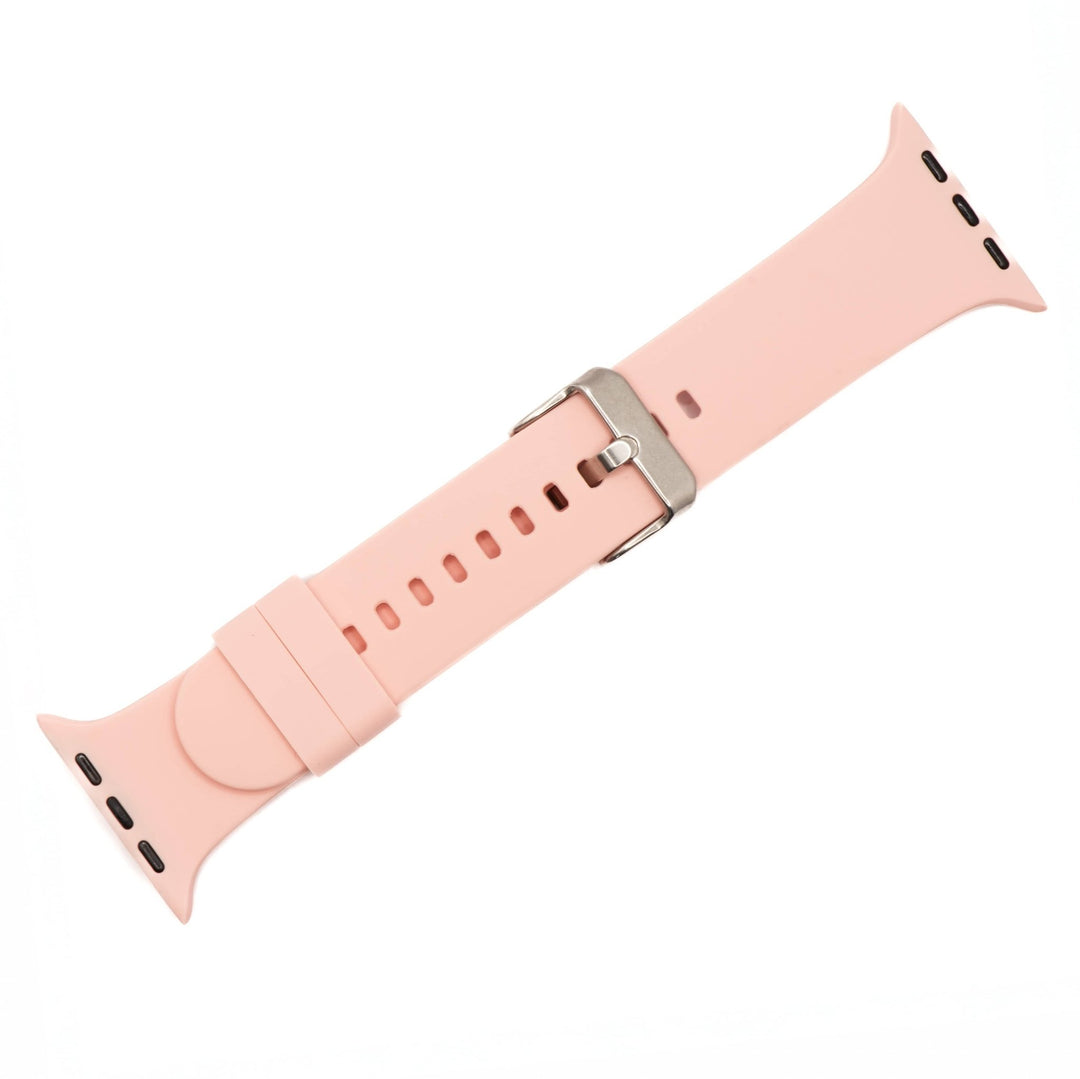 Silicone Solid Buckle Band - For Apple Watch - Rose - BluShark Straps
