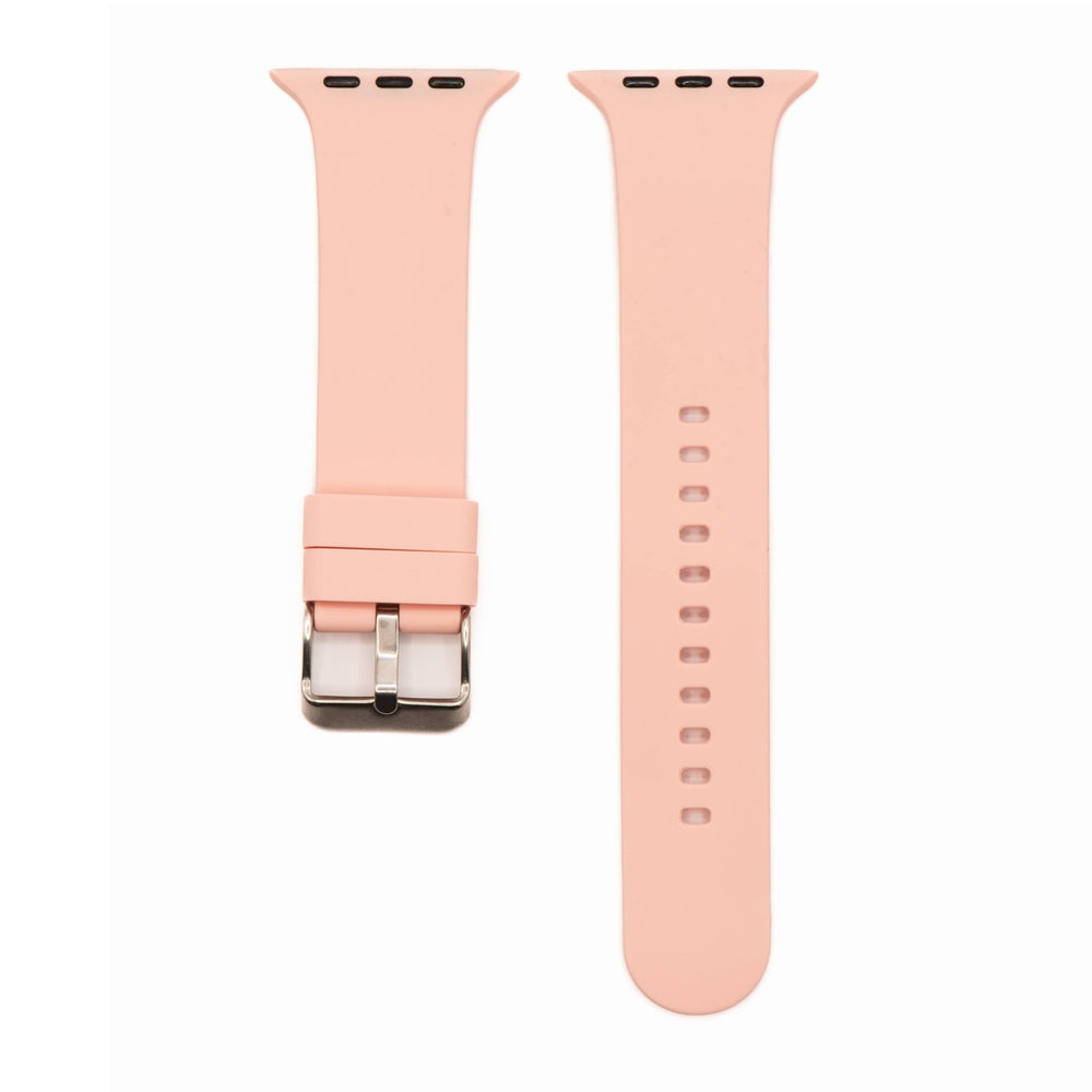 Silicone Solid Buckle Band - For Apple Watch - Rose - BluShark Straps