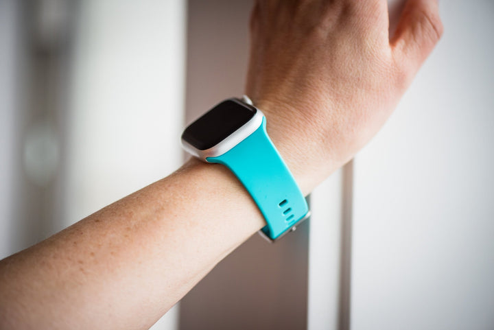 Silicone Solid Buckle Band - For Apple Watch - Teal - BluShark Straps