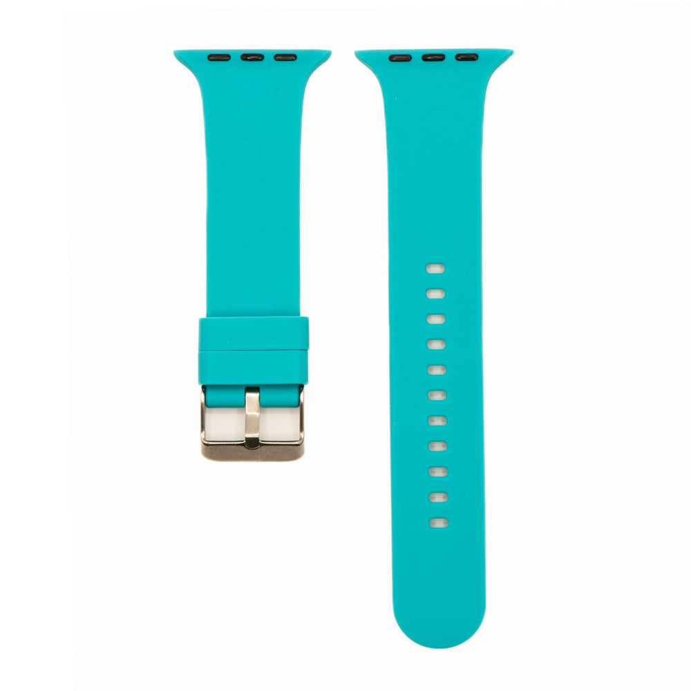 Silicone Solid Buckle Band - For Apple Watch - Teal - BluShark Straps