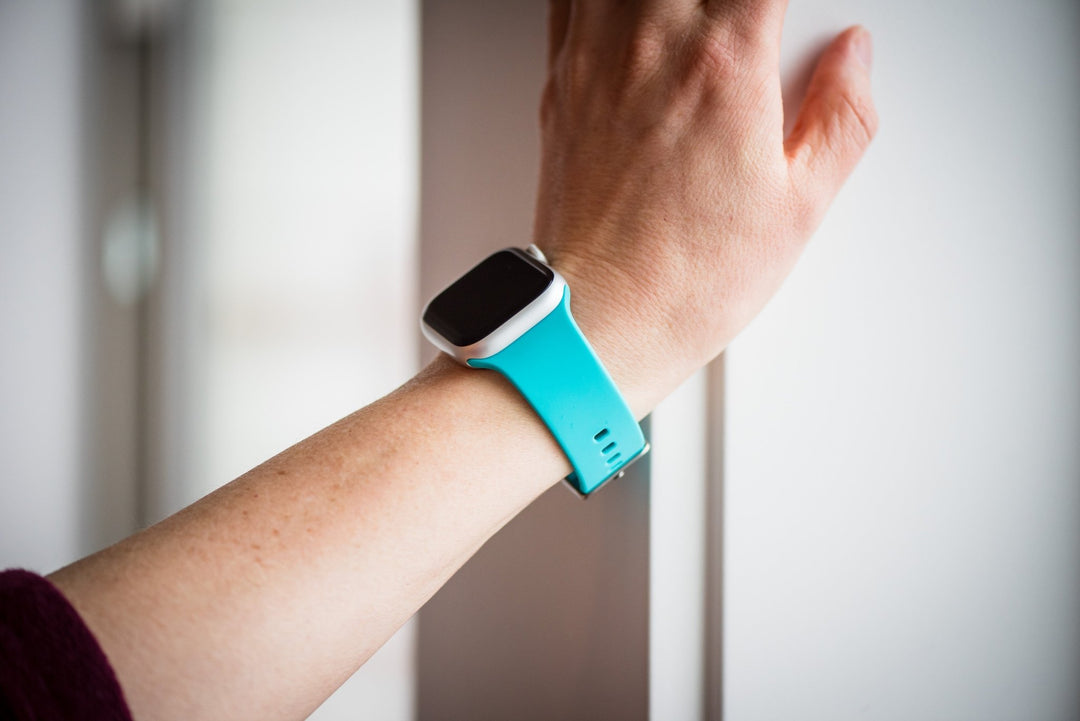 Silicone Solid Buckle Band - For Apple Watch - Teal - BluShark Straps