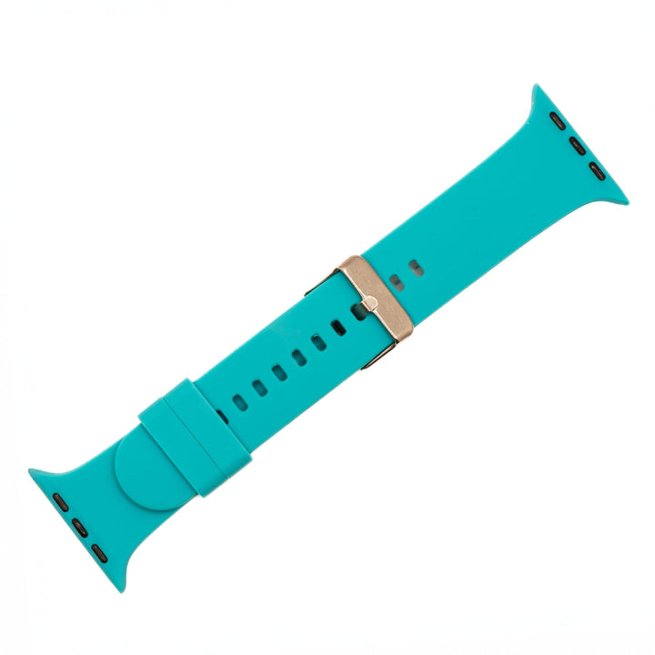 Silicone Solid Buckle Band - For Apple Watch - Teal - BluShark Straps