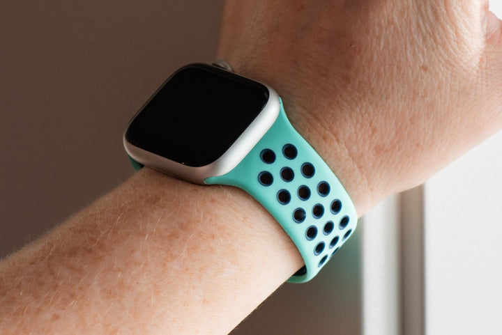 Silicone Sport Band - For Apple Watch - Aquamarine - Blue - BluShark Straps