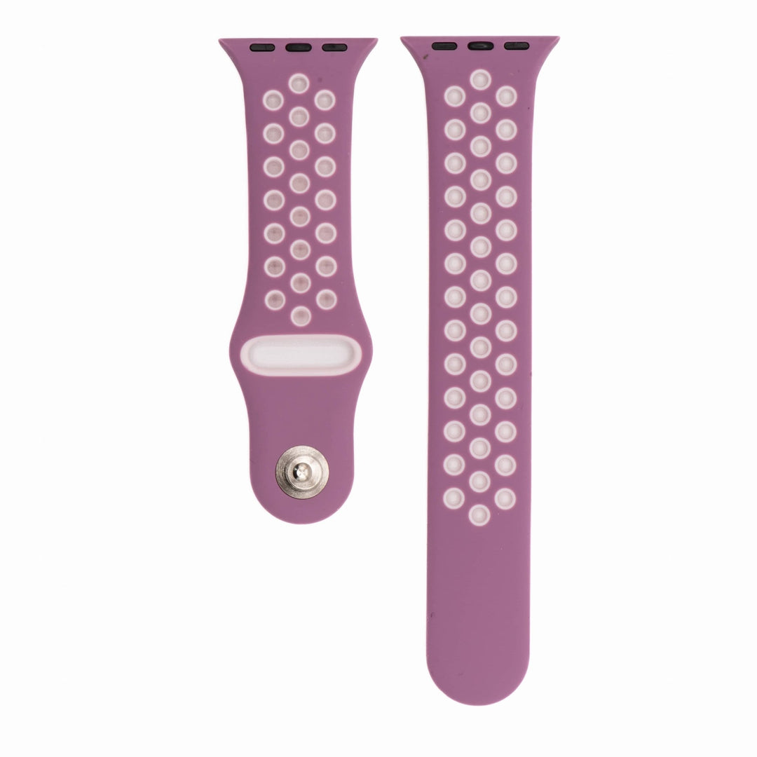 Silicone Sport Band - For Apple Watch - Dusty Mauve - Pink - BluShark Straps