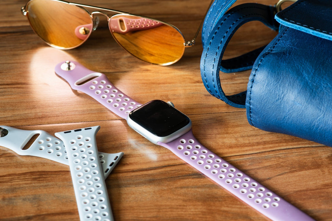 Silicone Sport Band - For Apple Watch - Dusty Mauve - Pink - BluShark Straps