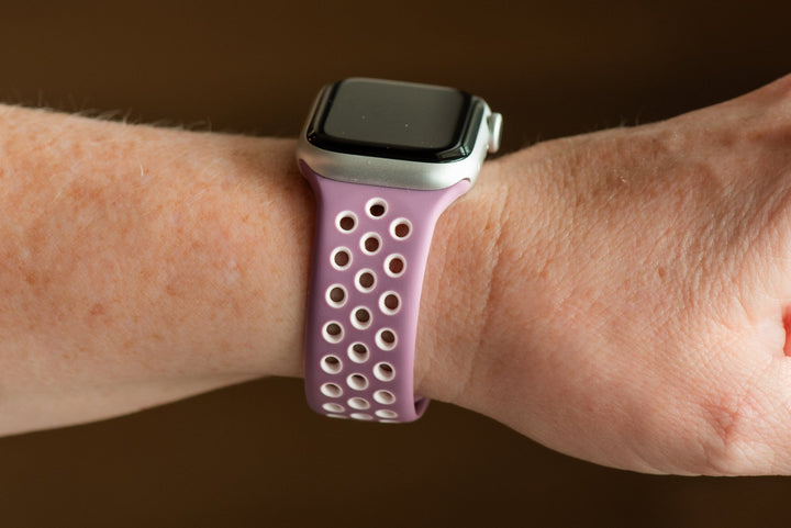 Silicone Sport Band - For Apple Watch - Dusty Mauve - Pink - BluShark Straps