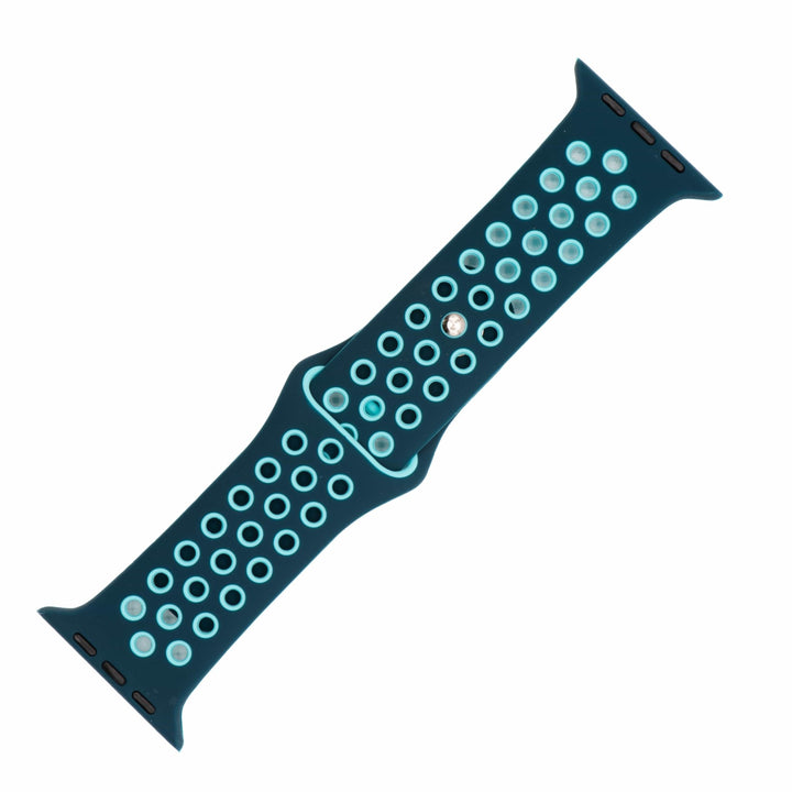 Silicone Sport Band - For Apple Watch - Ocean Blue - Teal - BluShark Straps