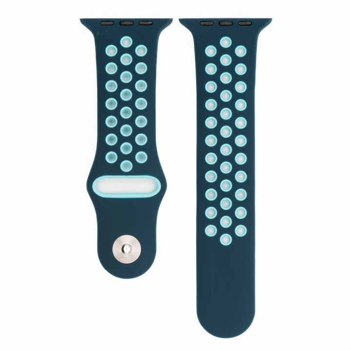Silicone Sport Band - For Apple Watch - Ocean Blue - Teal - BluShark Straps