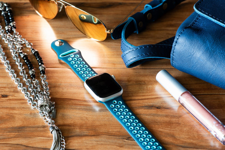 Silicone Sport Band - For Apple Watch - Ocean Blue - Teal - BluShark Straps