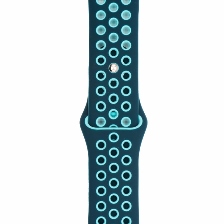 Silicone Sport Band - For Apple Watch - Ocean Blue - Teal - BluShark Straps