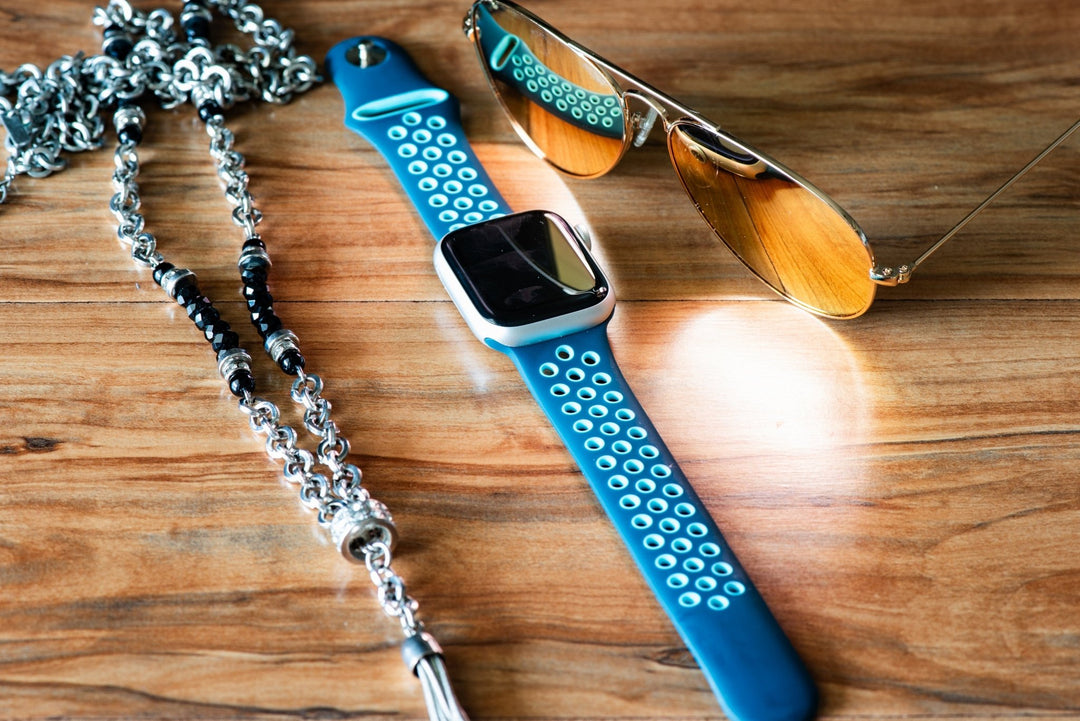 Silicone Sport Band - For Apple Watch - Ocean Blue - Teal - BluShark Straps