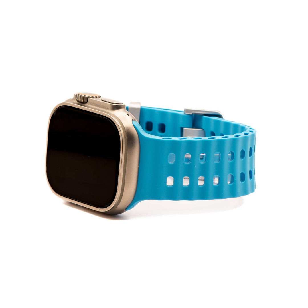 Silicone Wave Band - For Apple Watch ULTRA - BluShark Blue - BluShark Straps