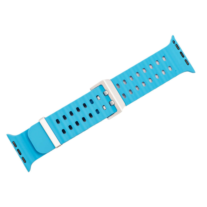 Silicone Wave Band - For Apple Watch ULTRA - BluShark Blue - BluShark Straps