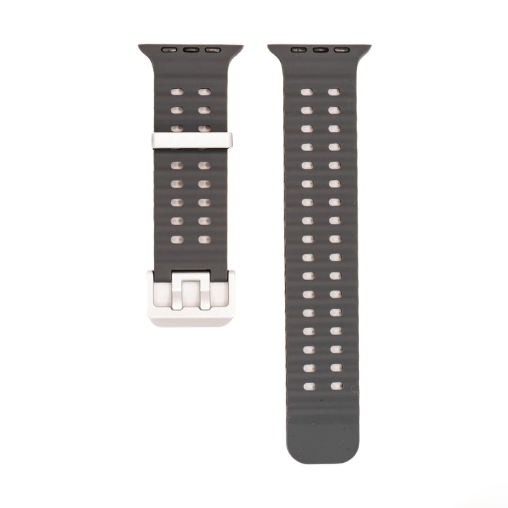 Silicone Wave Band - For Apple Watch ULTRA - Gray - BluShark Straps