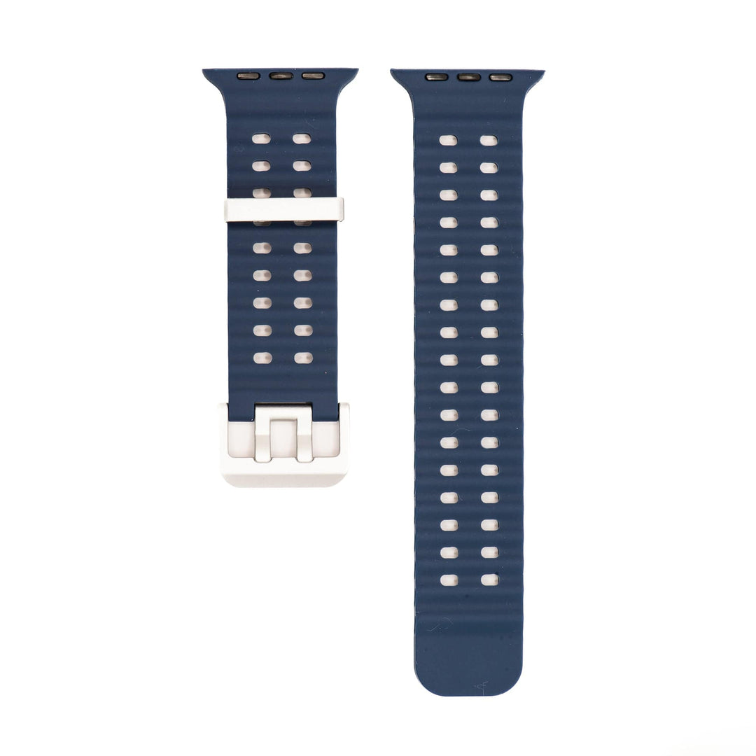 Silicone Wave Band - For Apple Watch ULTRA - Navy Blue - BluShark Straps