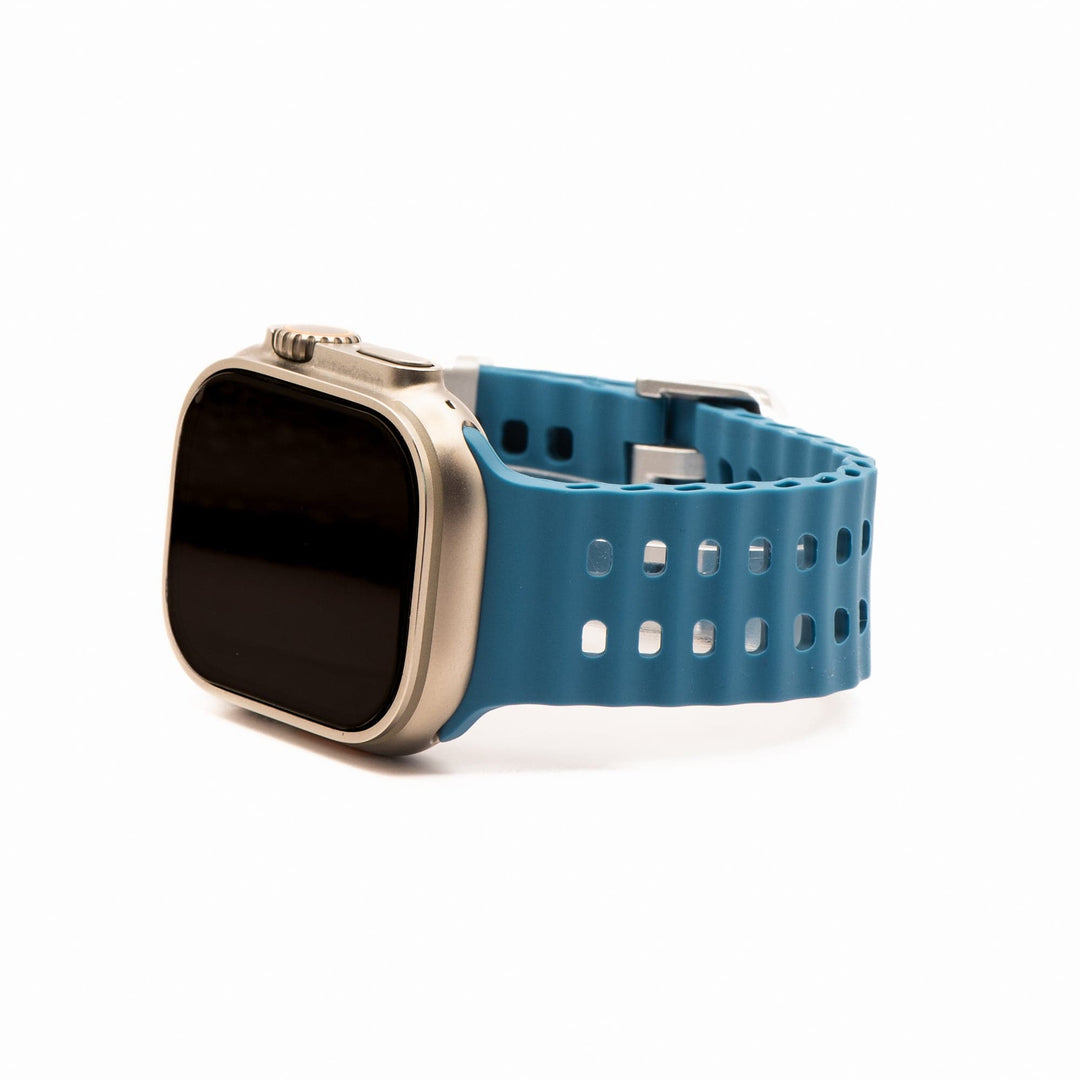 Silicone Wave Band - For Apple Watch ULTRA - Slate Blue - BluShark Straps