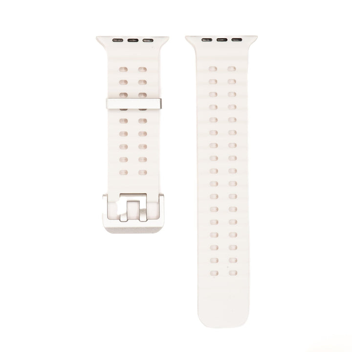 Silicone Wave Band - For Apple Watch ULTRA - White - BluShark Straps