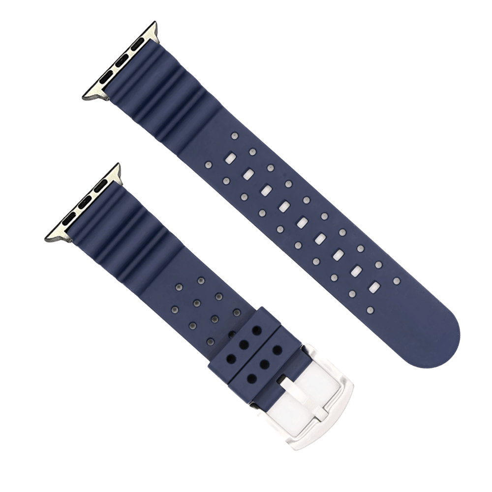 Sport Rubber Band – For Apple Watch - Blue - BluShark Straps