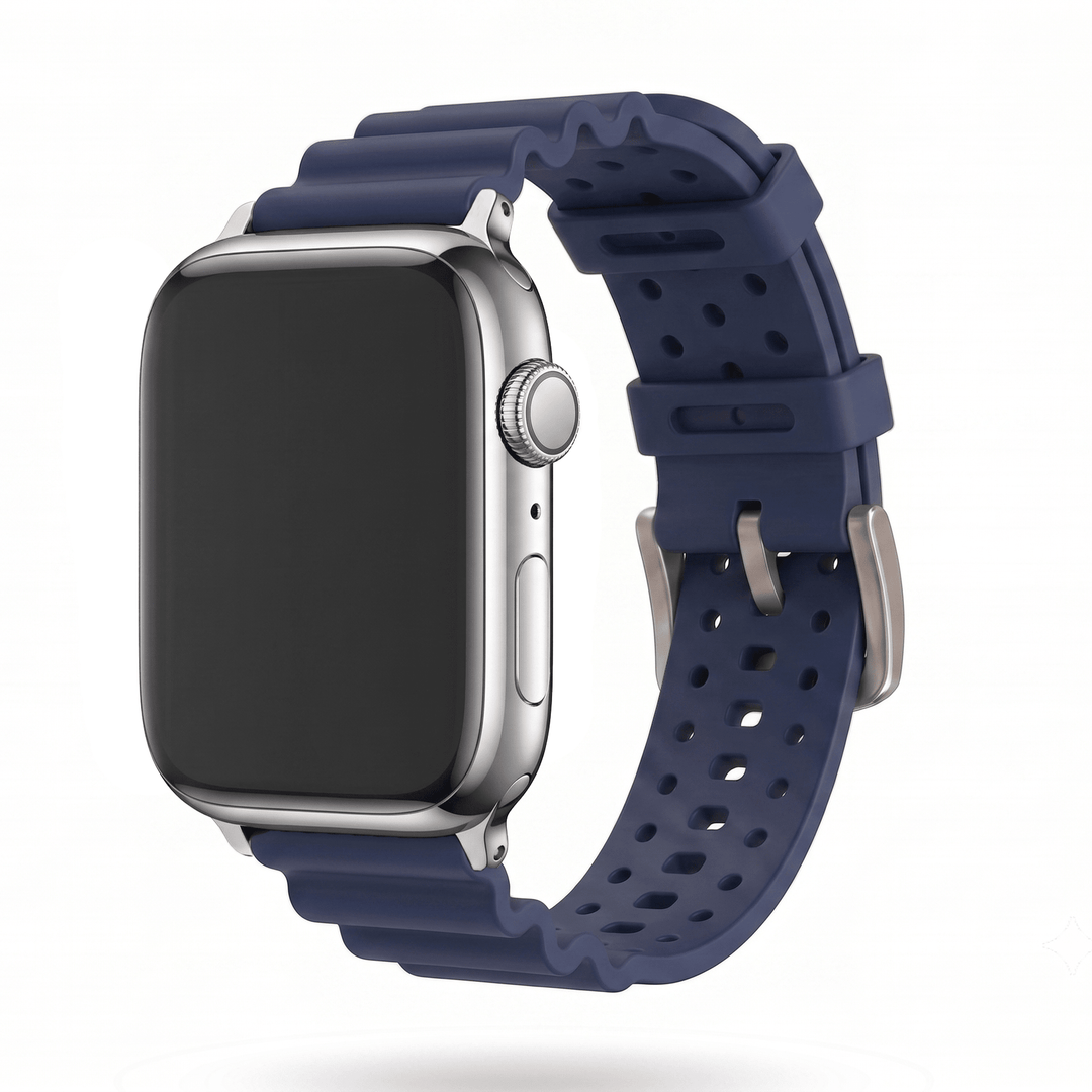 Sport Rubber Band – For Apple Watch - Blue - BluShark Straps