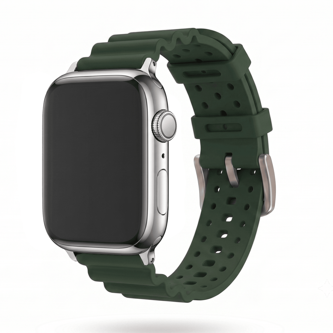 Sport Rubber Band – For Apple Watch - Green - BluShark Straps