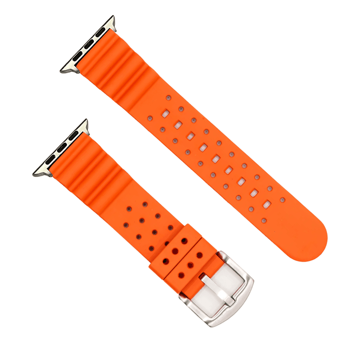 Sport Rubber Band – For Apple Watch - Orange - BluShark Straps