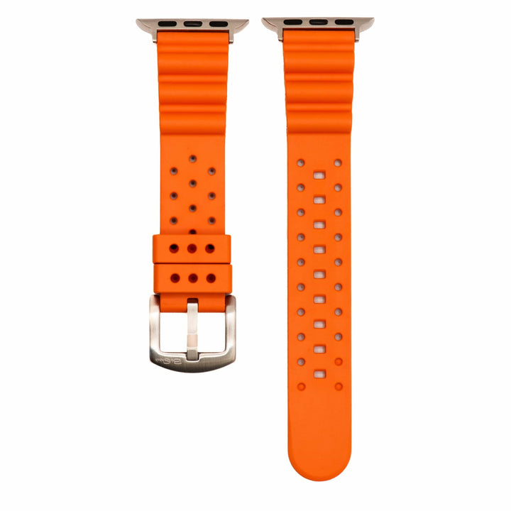 Sport Rubber Band – For Apple Watch - Orange - BluShark Straps