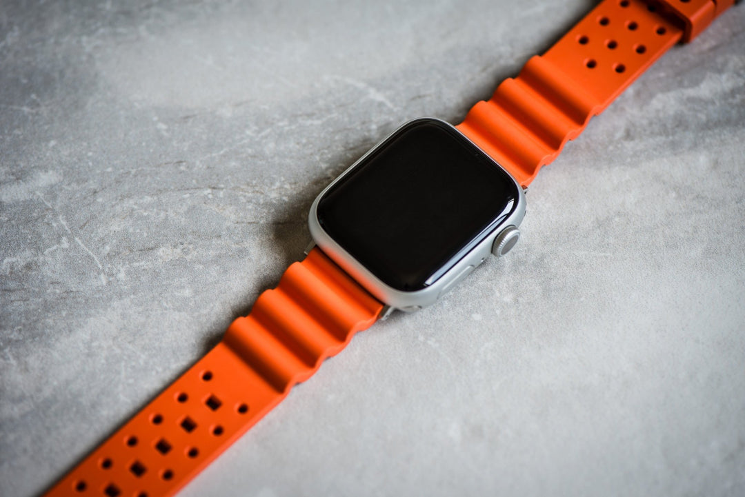 Sport Rubber Band – For Apple Watch - Orange - BluShark Straps