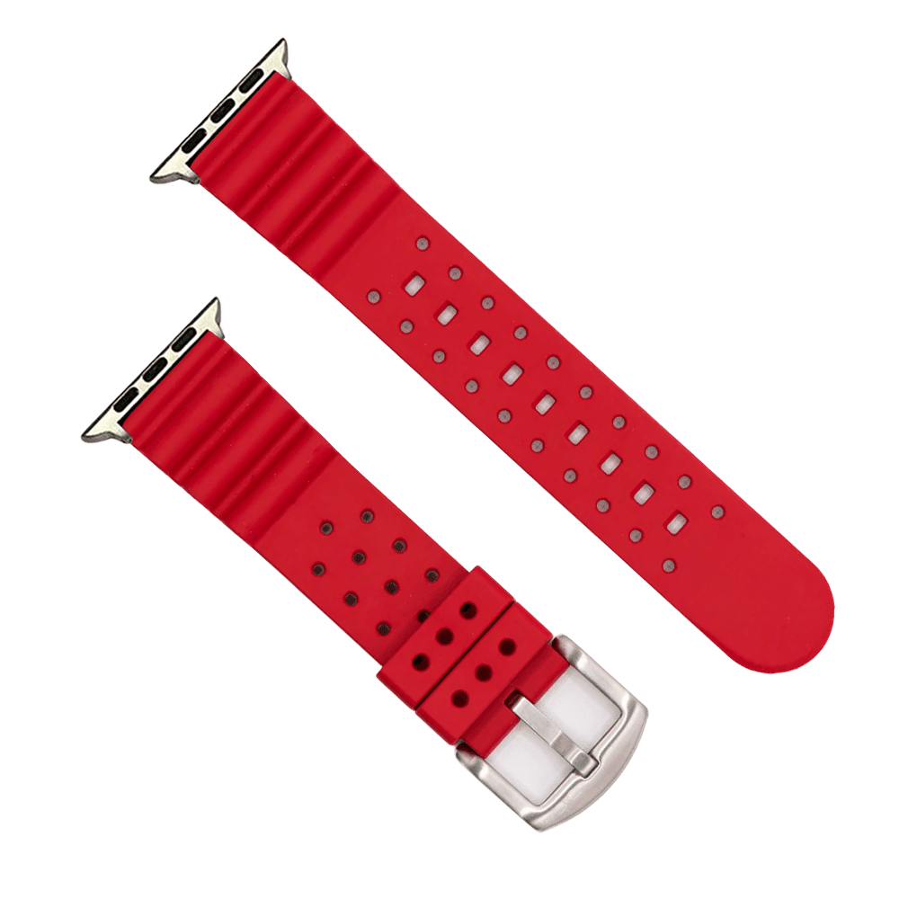 Sport Rubber Band – For Apple Watch - Red - BluShark Straps