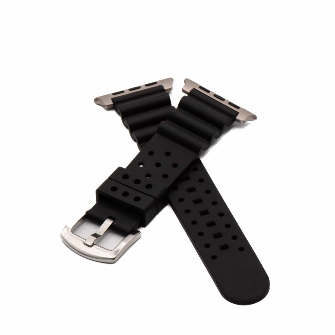 Sport Rubber Band - For Apple Watch ULTRA - Black - BluShark Straps