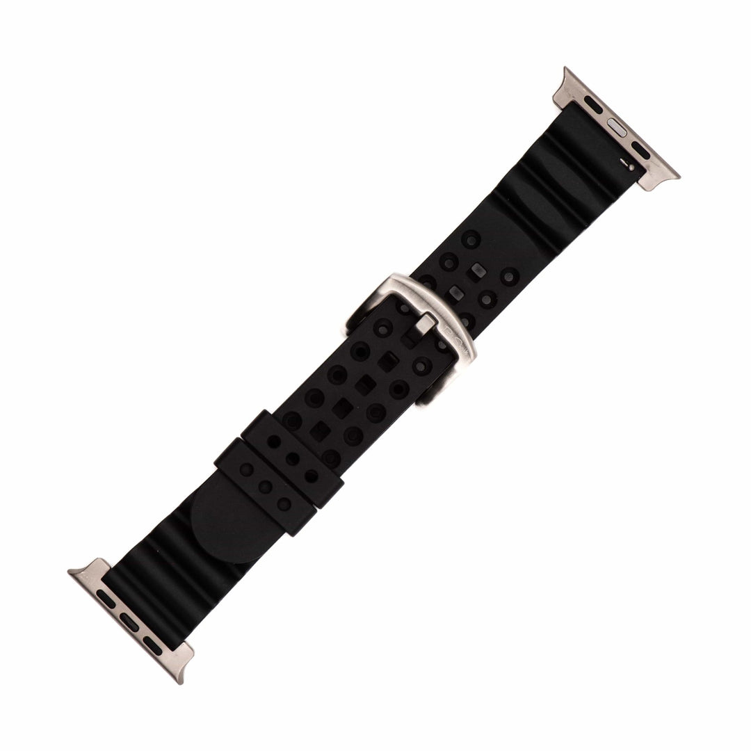 Sport Rubber Band - For Apple Watch ULTRA - Black - BluShark Straps