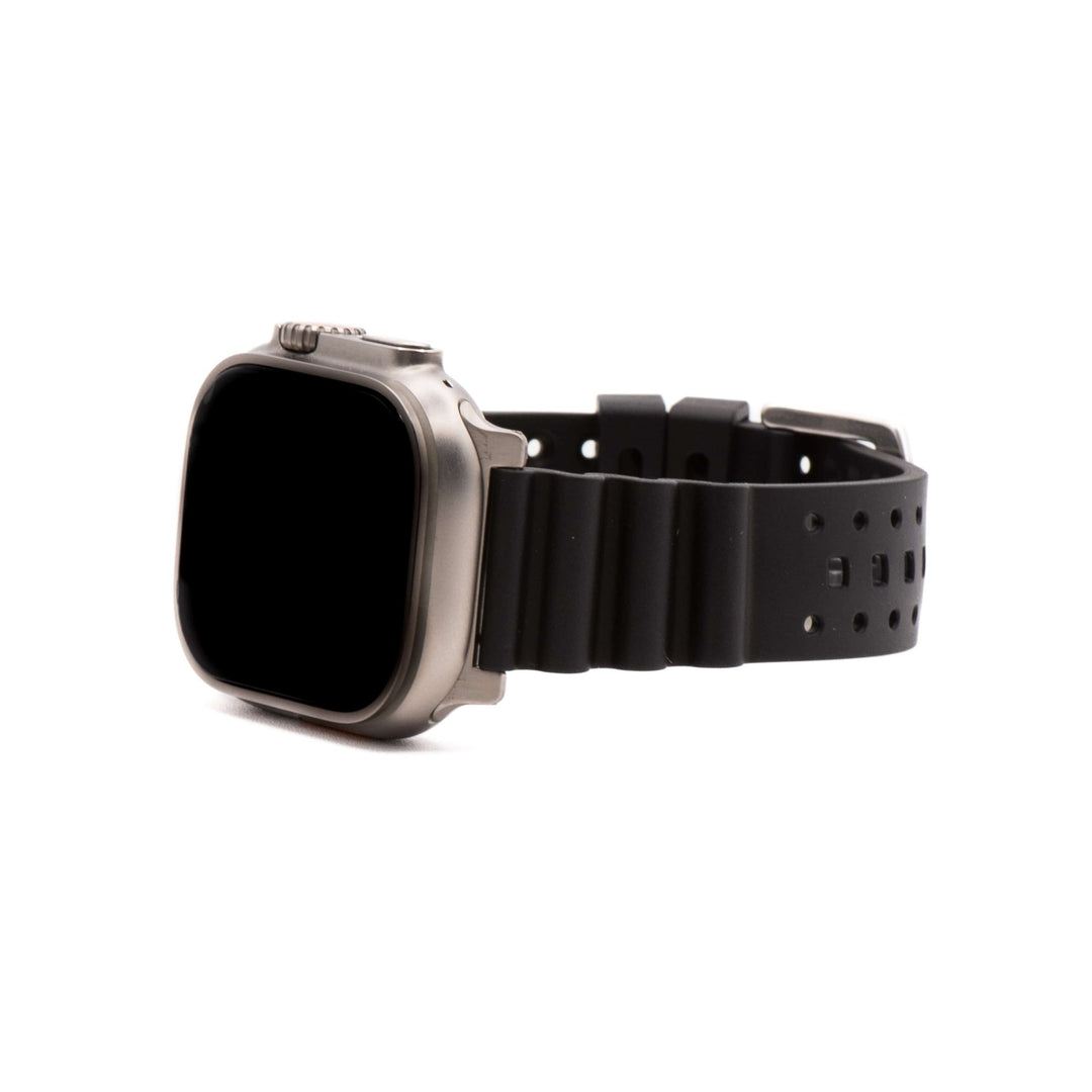Sport Rubber Band - For Apple Watch ULTRA - Black - BluShark Straps