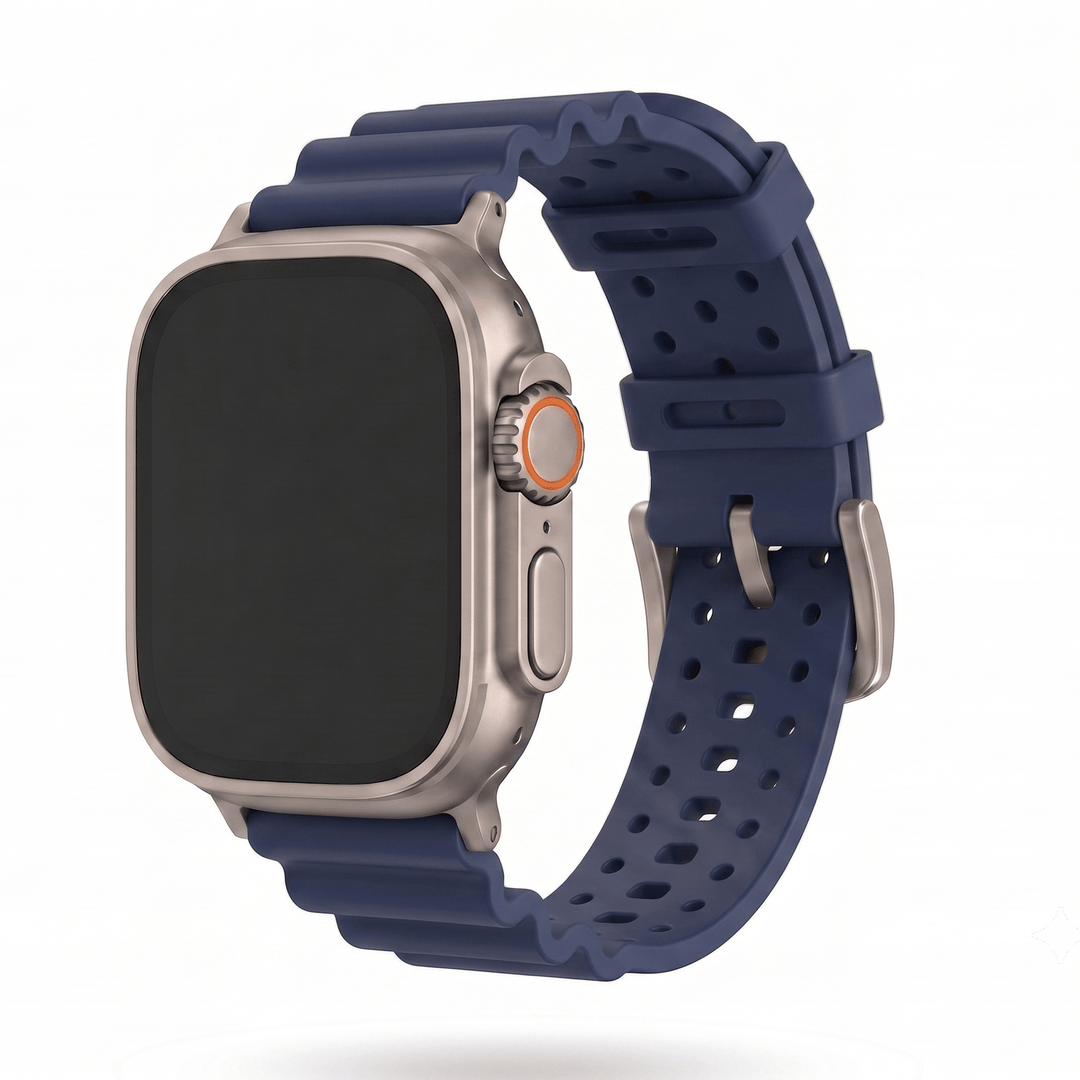 Sport Rubber Band - For Apple Watch ULTRA - Blue - BluShark Straps