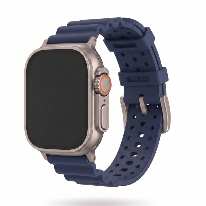 Sport Rubber Band - For Apple Watch ULTRA - Blue - BluShark Straps