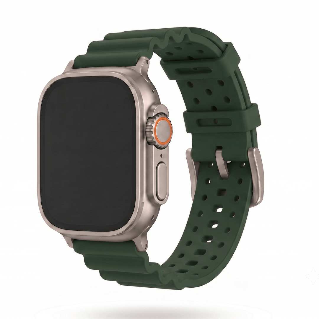 Sport Rubber Band - For Apple Watch ULTRA - Green - BluShark Straps