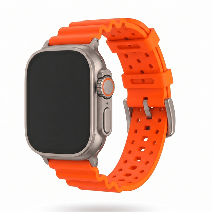 Sport Rubber Band - For Apple Watch ULTRA - Orange - BluShark Straps