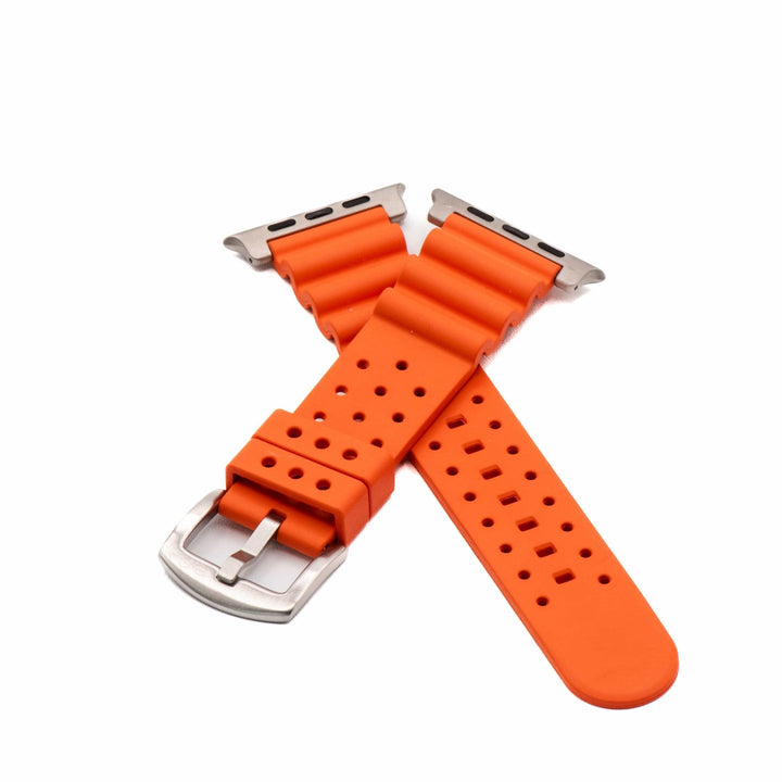 Sport Rubber Band - For Apple Watch ULTRA - Orange - BluShark Straps