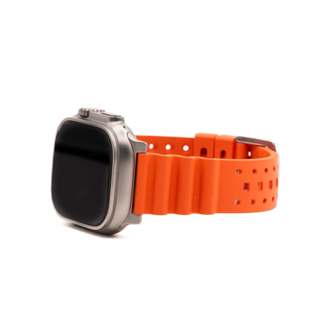 Sport Rubber Band - For Apple Watch ULTRA - Orange - BluShark Straps