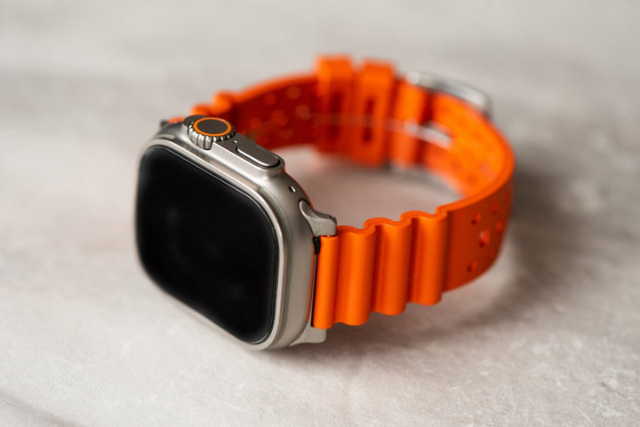 Sport Rubber Band - For Apple Watch ULTRA - Orange - BluShark Straps