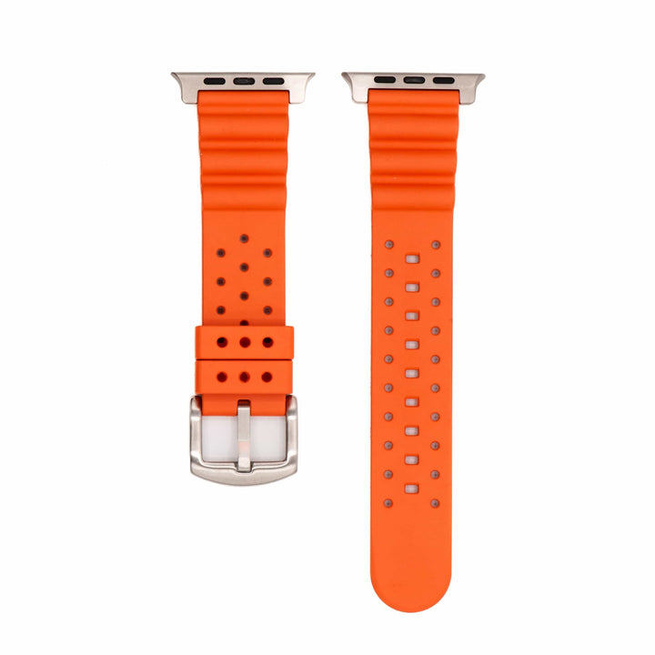 Sport Rubber Band - For Apple Watch ULTRA - Orange - BluShark Straps