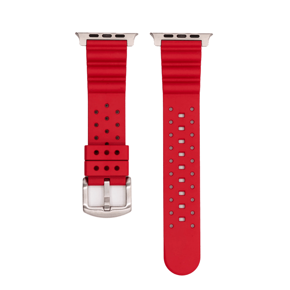 Sport Rubber Band - For Apple Watch ULTRA - Red - BluShark Straps